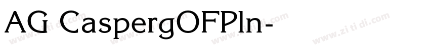 AG CaspergOFPln字体转换